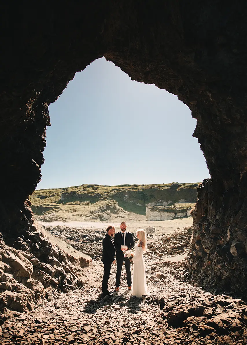 Wedding Elopement in an Arched Cave on the North Coast of Northern Ireland Wedding Elopement in an Arched Cave on the North Coast of Northern Ireland